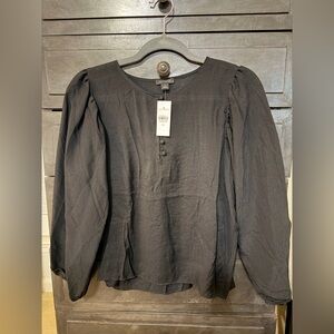 Ann Taylor Black Blouse NWT Size XS